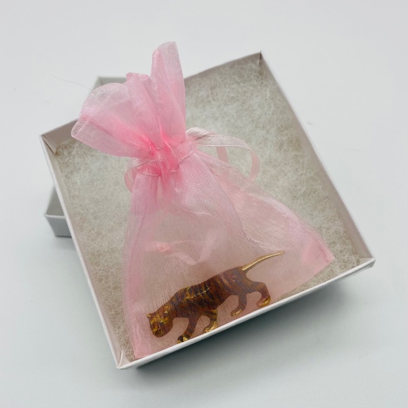 Vintage 14K Gold & Enamel Tiger Pin/Brooch Mint - Picture 7 of 8